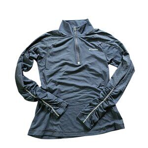 Columbia Women's Omni-Wick Long-Sleeve Pullover Top Black Athletic size M